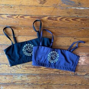 GymShark LEGACY BANDEAU BRA, black & purple